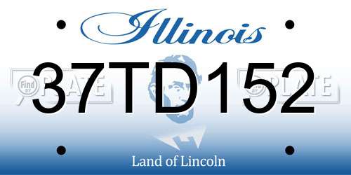 37TD152 Illinois License Plate