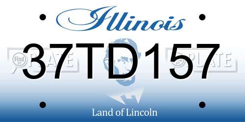 37TD157 Illinois License Plate