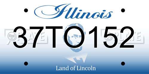 37TO152 Illinois License Plate