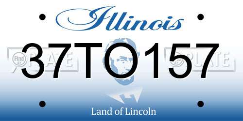 37TO157 Illinois License Plate