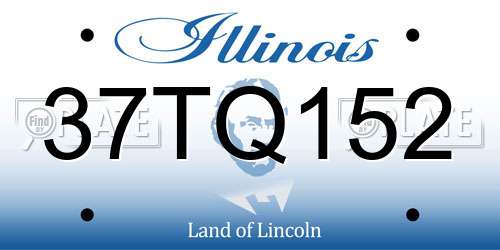 37TQ152 Illinois License Plate