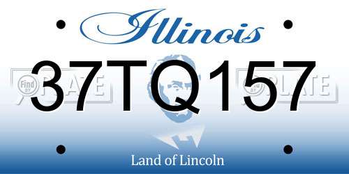 37TQ157 Illinois License Plate