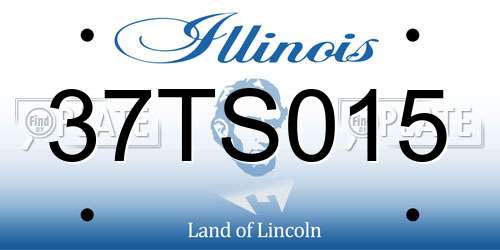 37TS015 Illinois License Plate
