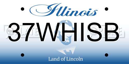 37WHISB Illinois License Plate