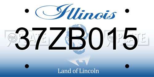 37ZB015 Illinois License Plate