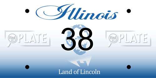 38 Illinois License Plate