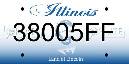 38005FF Illinois License Plate