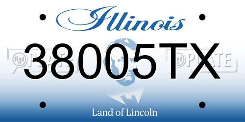 38005TX Illinois License Plate