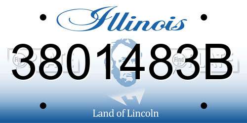 3801483B Illinois License Plate