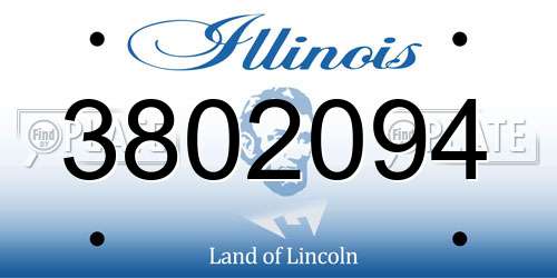 3802094 Illinois License Plate