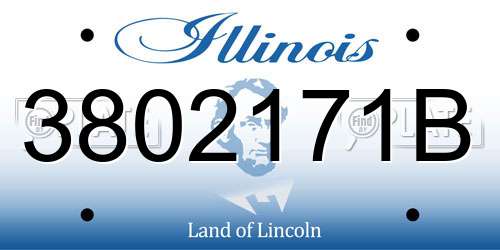 3802171B Illinois License Plate