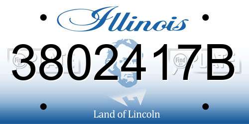 3802417B Illinois License Plate