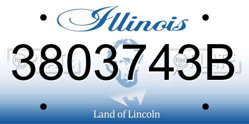 3803743B Illinois License Plate
