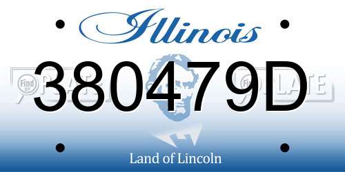 380479D Illinois License Plate