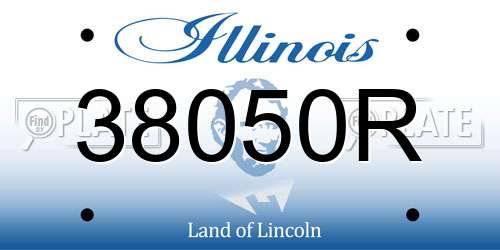 38050R Illinois License Plate