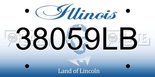 38059LB Illinois License Plate