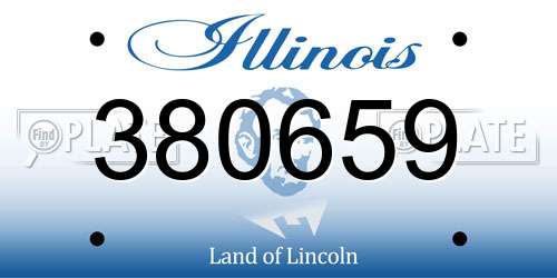380659 Illinois License Plate