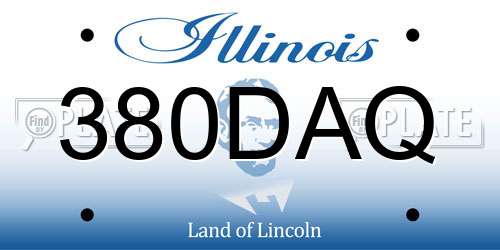 380DAQ Illinois License Plate