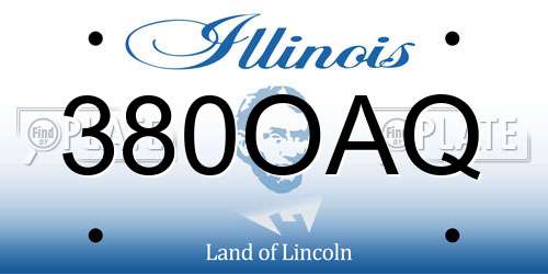 380OAQ Illinois License Plate