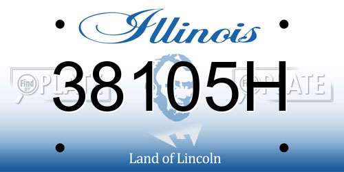 38105H Illinois License Plate