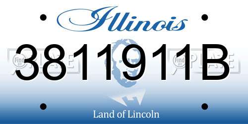3811911B Illinois License Plate