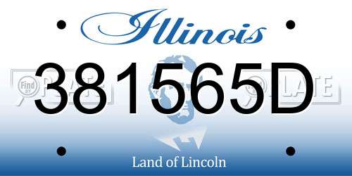 381565D Illinois License Plate