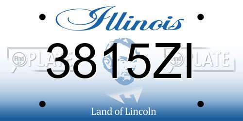 3815ZI Illinois License Plate