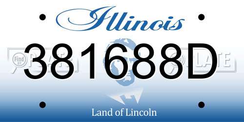381688D Illinois License Plate