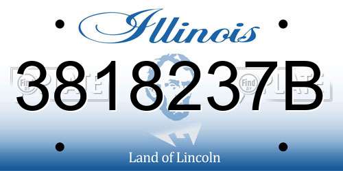 3818237B Illinois License Plate