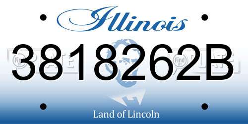 3818262B Illinois License Plate
