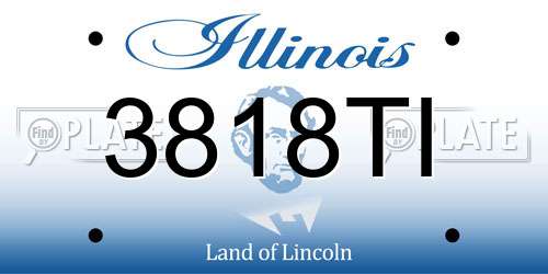 3818TI Illinois License Plate