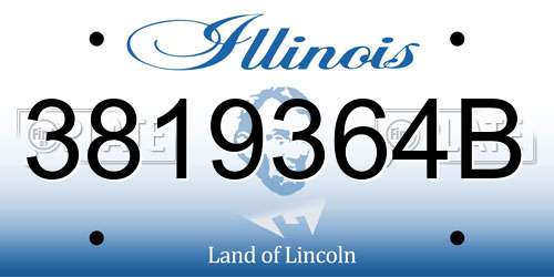 3819364B Illinois License Plate