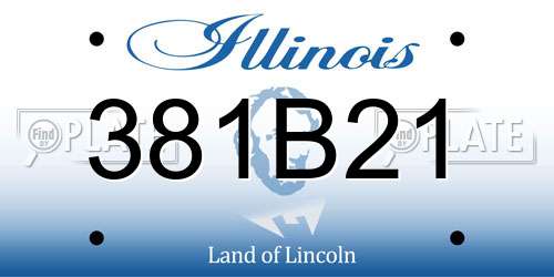 381B21 Illinois License Plate