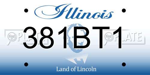 381BT1 Illinois License Plate