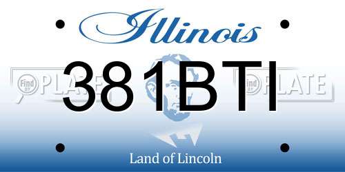 381BTI Illinois License Plate