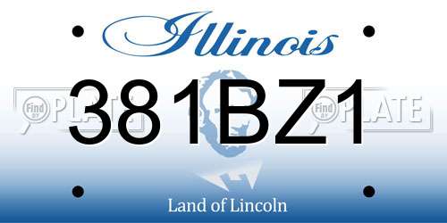 381BZ1 Illinois License Plate