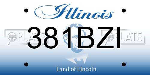 381BZI Illinois License Plate