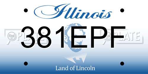 381EPF Illinois License Plate