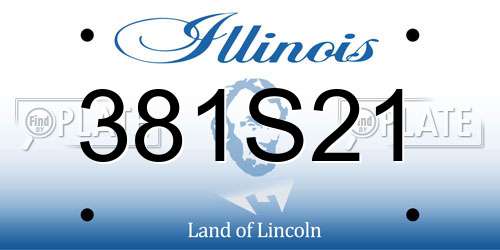 381S21 Illinois License Plate