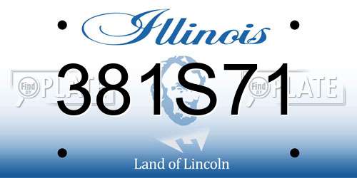 381S71 Illinois License Plate
