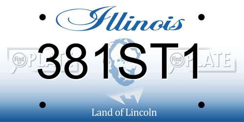 381ST1 Illinois License Plate