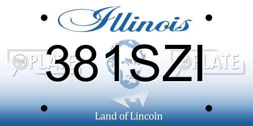 381SZI Illinois License Plate