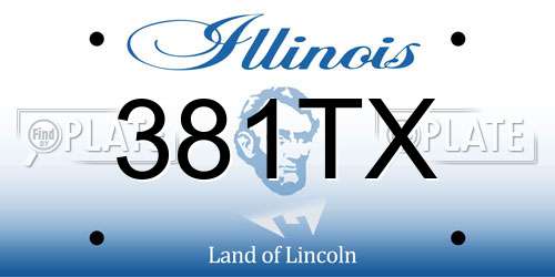 381TX Illinois License Plate