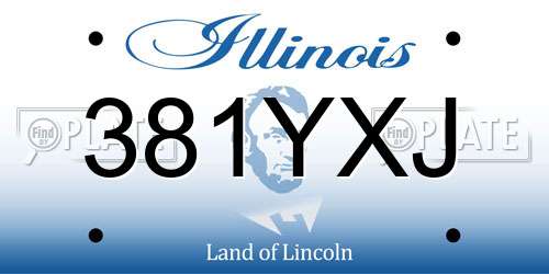 381YXJ Illinois License Plate