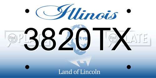 3820TX Illinois License Plate
