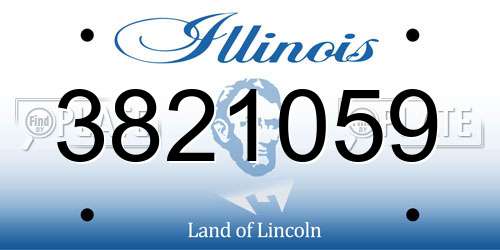3821059 Illinois License Plate