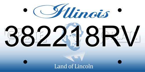 382218RV Illinois License Plate