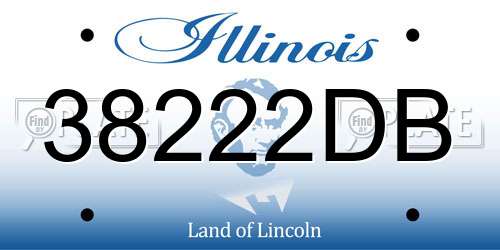 38222DB Illinois License Plate
