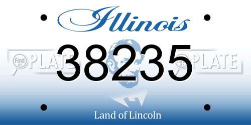 38235 Illinois License Plate