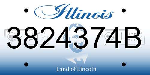 3824374B Illinois License Plate